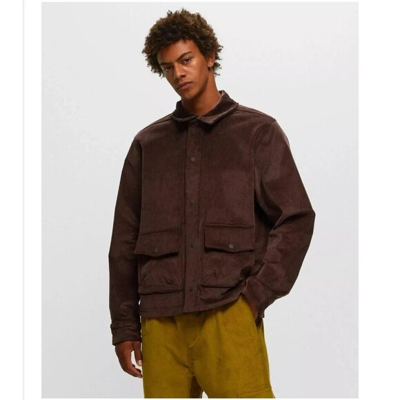 The North Face Size S Mens Utility Cord Jacket Shacket Brown Relaxed - Picture 1 of 7